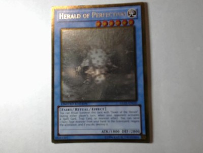 Yugioh HEROLD DER VOLLKOMMENHEIT , gld5-en030 Ghost/Gold Rare englisch Excellent