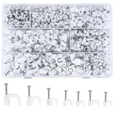 woshilaoDS 700 Pcs Cable Clips with Steel 4mm, 5mm, 6mm, 8mm, 10mm, 6mm