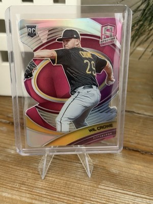 2021 Panini Spectra Rookies Neon Pink Prizm Die-Cut /35 Wil Crowe Rookie RC