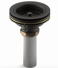 Kohler Sink Strainer 8801-BL Matte Black Round Drop-In/Top Mount Kitchen