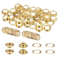 40Er Set ÖSen Mit Unterlegscheiben 12Mm Kupfer Metall ÖSen Kit FüR Diy, Gold