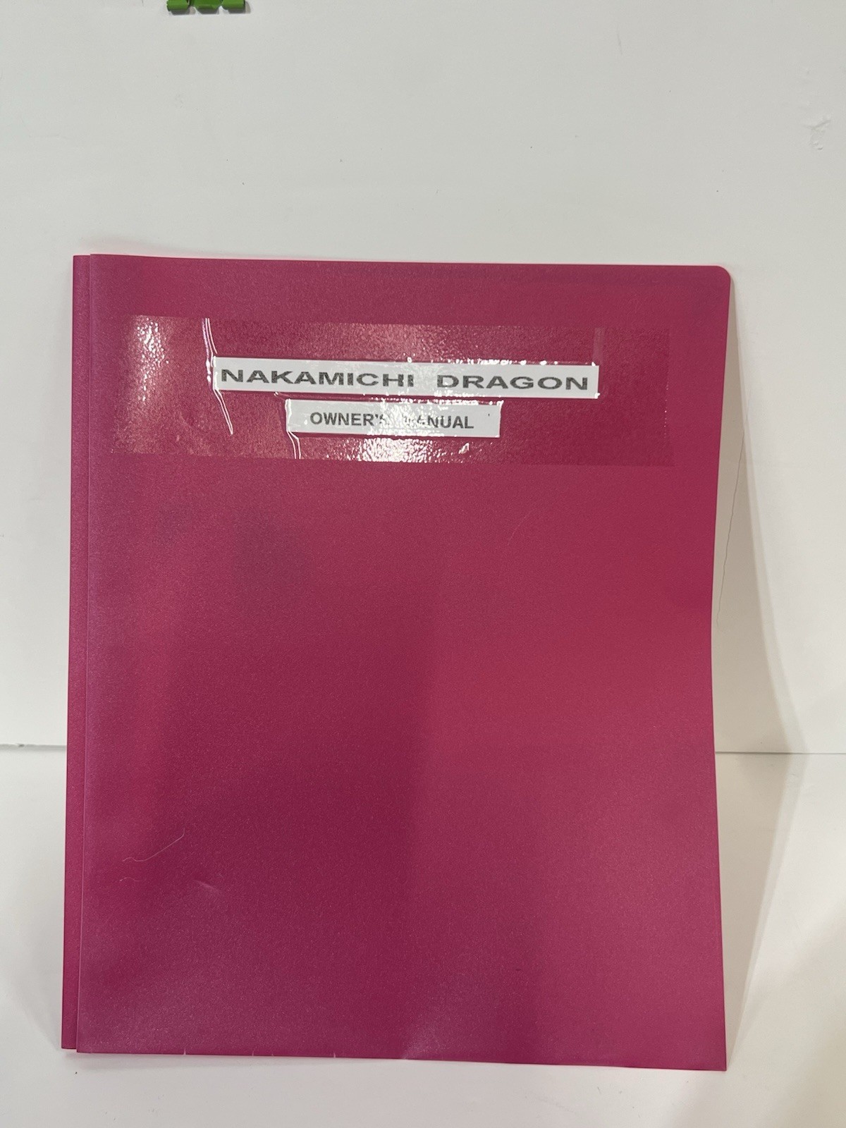 Nakamichi Dragon Printed Owners Manual In Folder