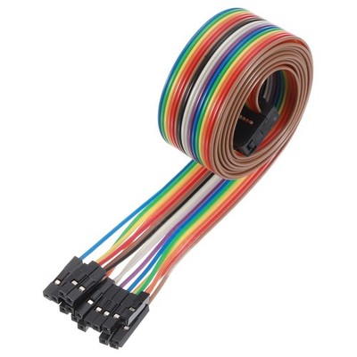 1 PCS IDC Rainbow Wire Flat Ribbon Cable FCFemale to 16P 39.3 Inch