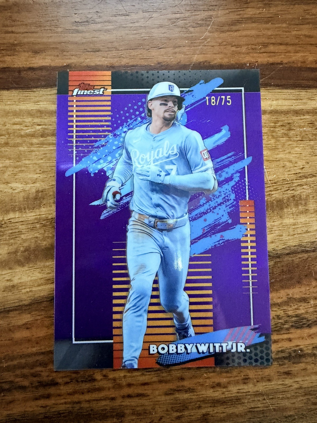 2026 Topps Finest Uncommon Bobby Witt Jr. #107 True Purple Refractor /75 Royals view 3