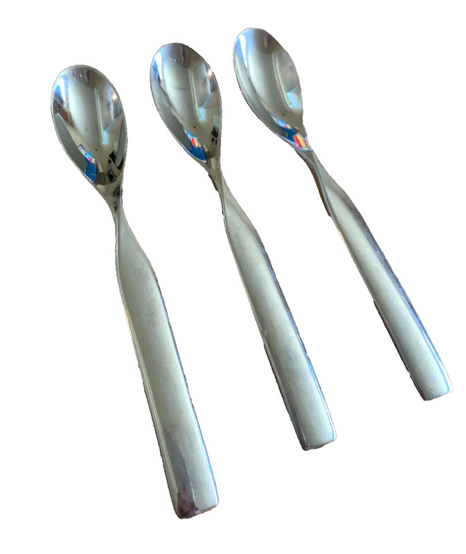 3 Place Oval Soup Spoon Double Helix Sasaki Stainless 7 1/2 inch Ward Bennett
