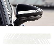 Car Rear View Mirror Stickers Decor Car Body Sticker Vinyl 4pcs Sliver Silver