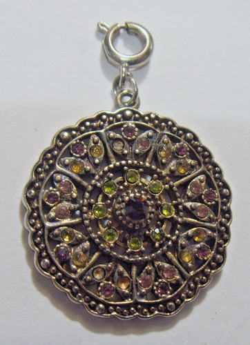 1950s vintage scarce Bahai faith temple emblem diamante gems pendant 55003