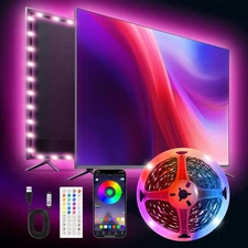 LED Strip Lights for 45-75 Inch TV Backlight, 16.4Ft RGB Color Changing TV Light