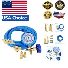 Professional R410A, R134A & R22 Manifold Gauge Set for Effortless AC Charging