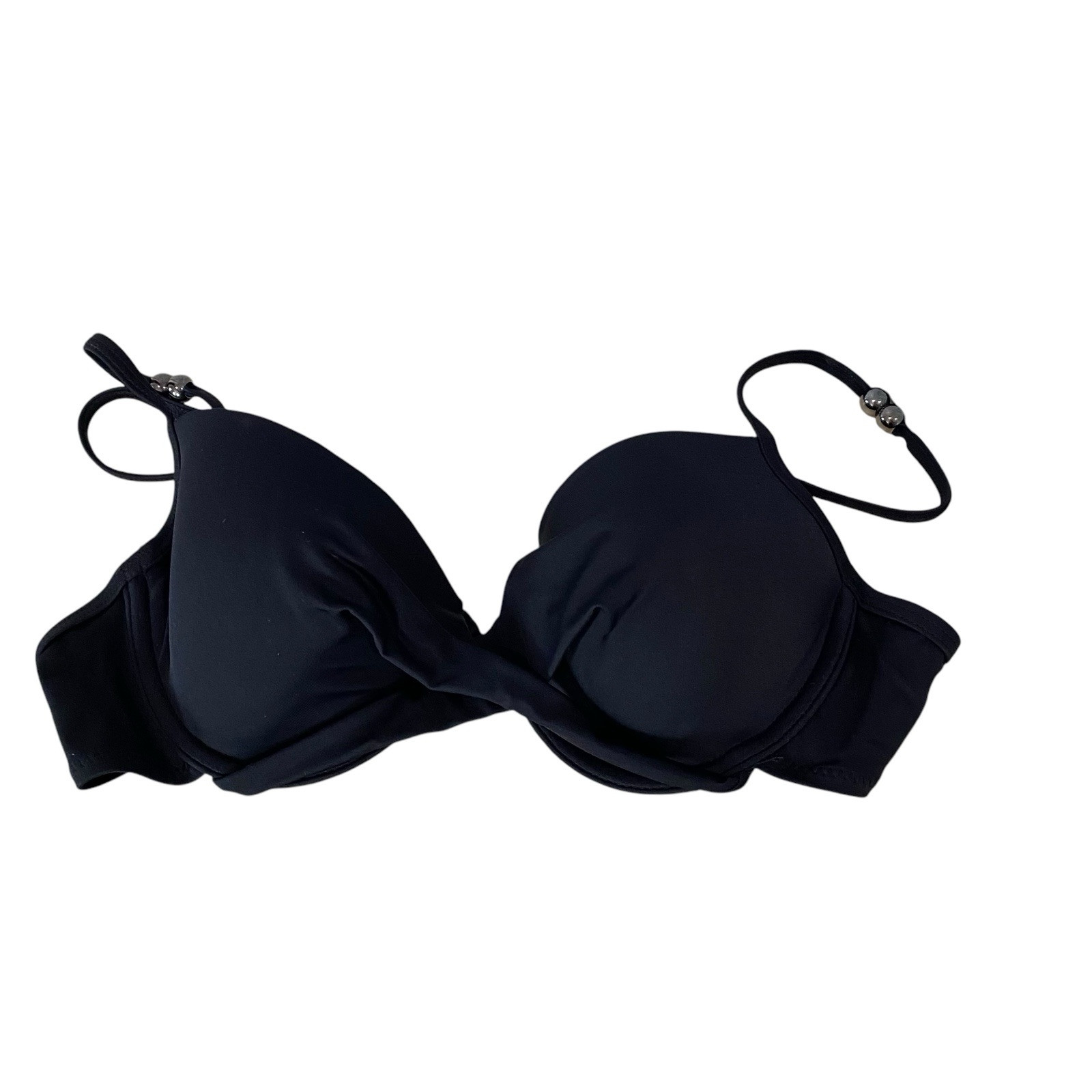 Crane Black Pleated Detail Basic Swim Swimming Sw… - image 2