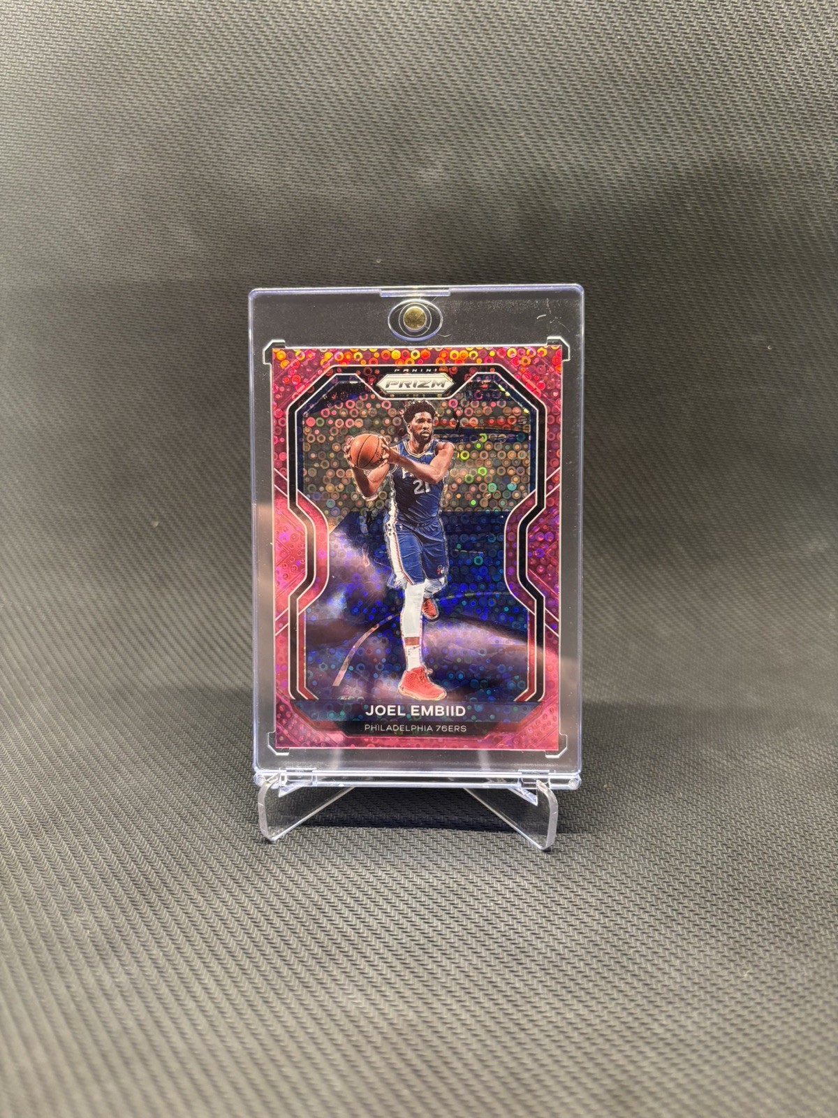 2020-21 Panini Prizm - Joel Embiid #73 Pink Fast Break Prizm /50 Sixers 76ers