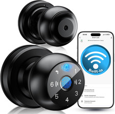Smart Door Lock Wi-Fi Doorbell Alerts Fingerprint Keypad IC Card Key Remote
