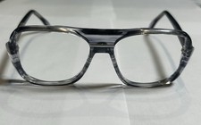 Vintage Oleg Cassini Eyeglass Frames Gray Oversized 50 NOS New Old Stock