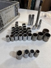 Vtg Craftsman Socket Lot Of 39 12 Drive Sae Metric Sockets V-vv-g-ee Vtg Craftsman Socket Lot Of 39 12 Drive Sae Metric Sockets V-vv-g-ee