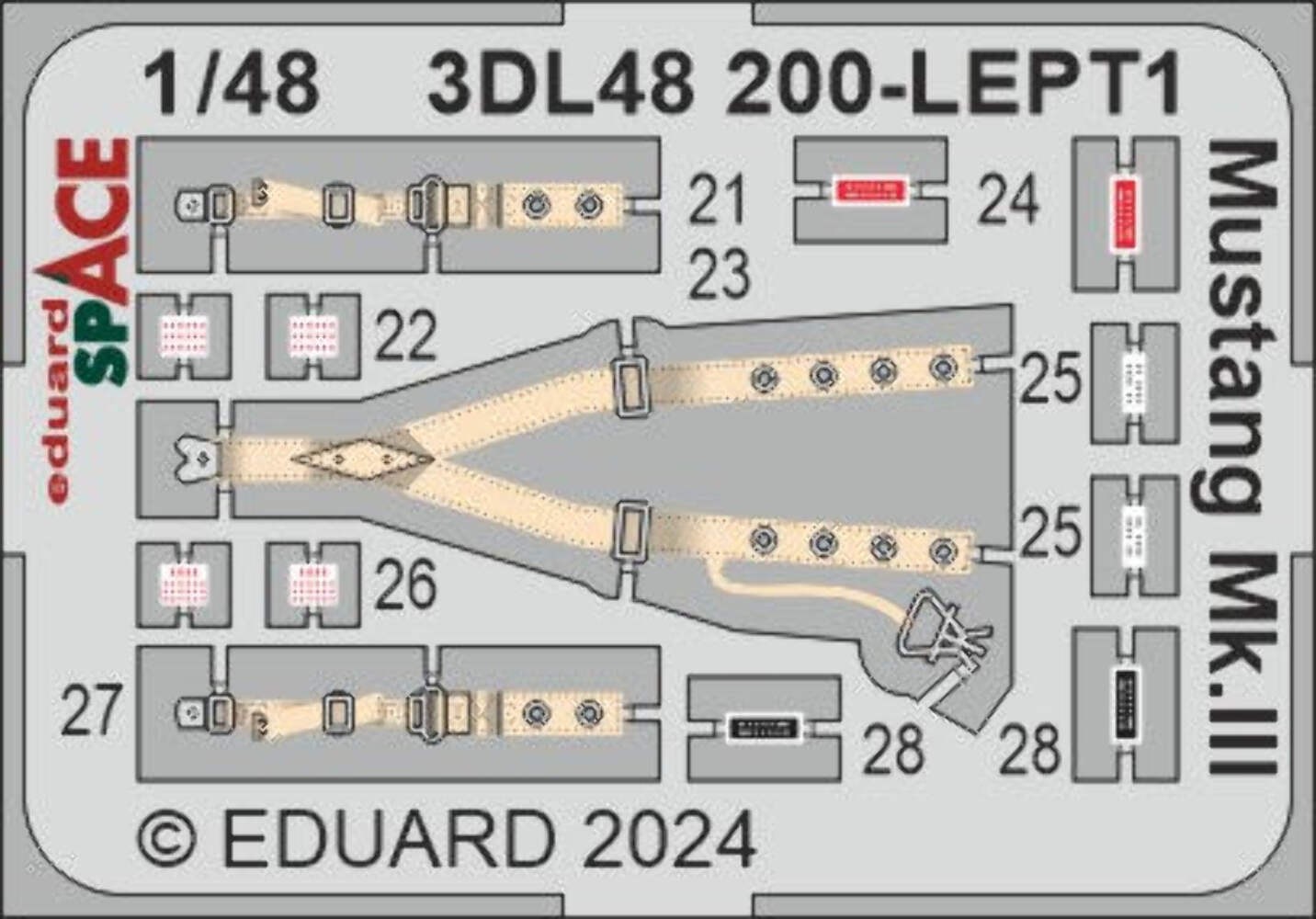 Eduard 3DL48200 1:48 North-American Mustang Mk.III Space