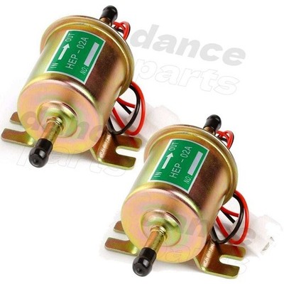 2 Packs 12V Electric Fuel Pump HEP-02A Universal Inline Low Pressure Gas Diesel