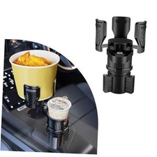 Dual Car Cup Holder Expander, 2 in 1 Multifunctional Auto Drink Adapter with