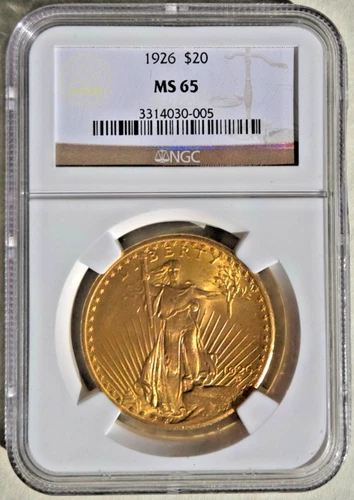 1926 $20 Saint Gaudens Double Eagle - NGC - MS65  GEM