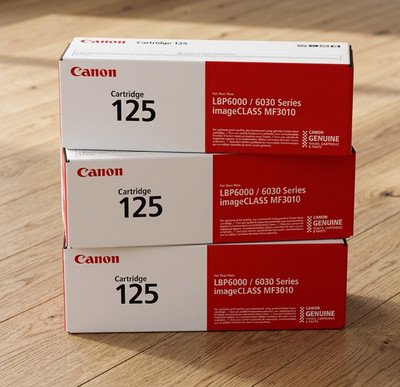 3 Pack Genuine Canon 125 Black Toner Cartridge MF3010 LBP6000 LBP6030 New