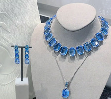 Swarovski Austrian Crystal Square Millenia Necklace Women's Octagonal