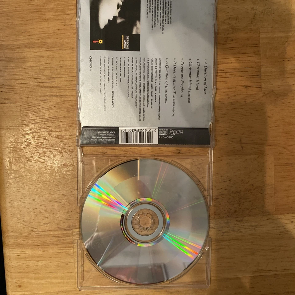 Depeche Mode A Question Of Lust UK 6 Track CD 1991 Bong Records Foto 3 de 4