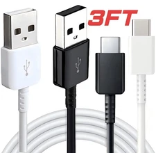 Universal 3FT USB Type C Cable USB A-C Charging Cord for Samsung Galaxy S22/S23