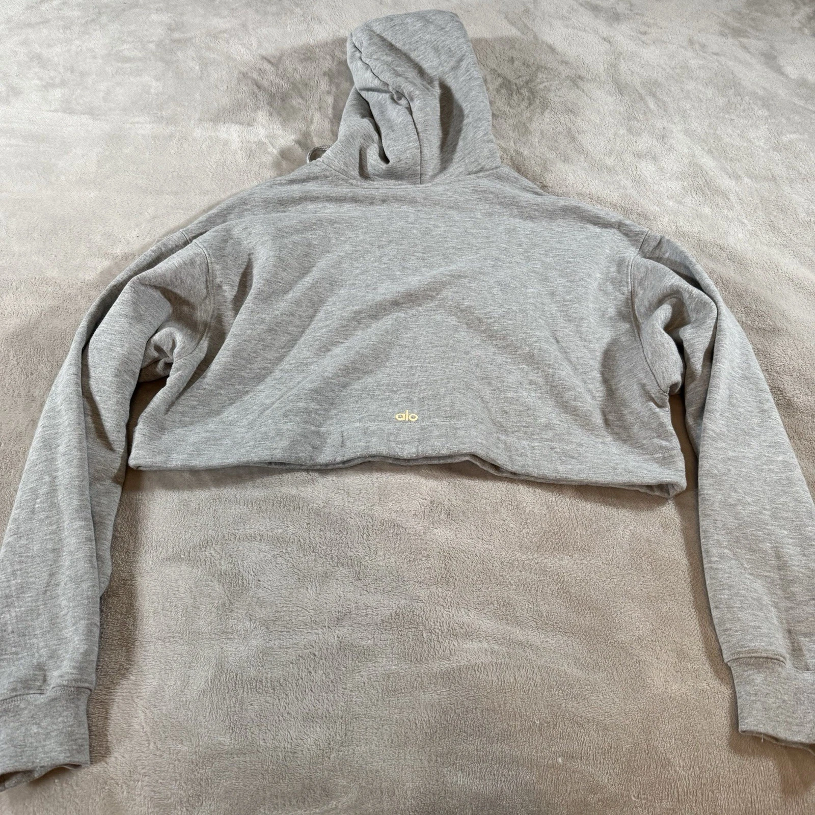 alo-yoga muse cropped oversize hoodie