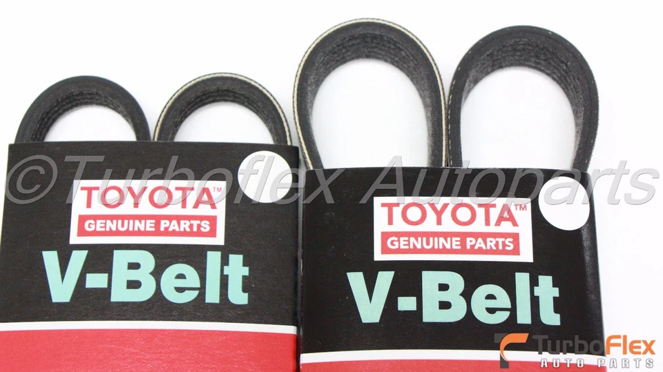 Toyota Lexus V6 3.0L 3.3L Genuine Drive Belt Set Power Steering Belt A/C Alt - Image 2 of 4