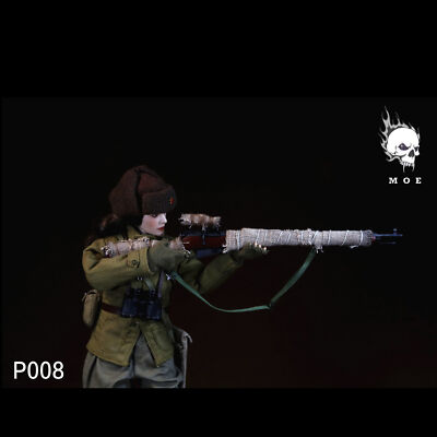 IN STOCK MOETOYS P008 1/6 Soviet Union Female Sniper With Snow