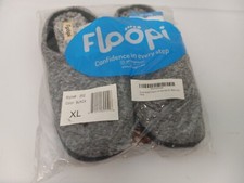 Floopi Women's XL Black Marl Gray House Slippers NWT