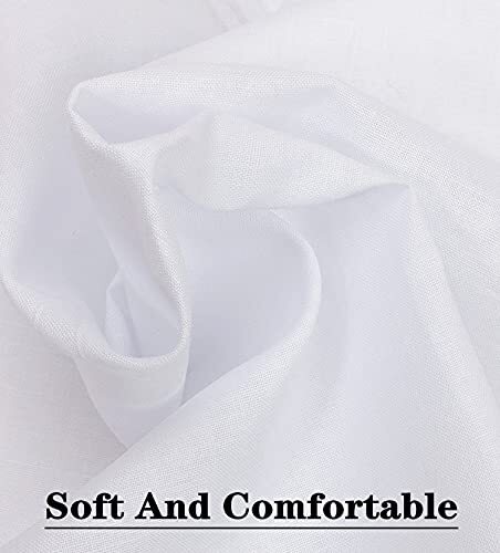 Men's Handkerchiefs 100percent Soft Cotton White Hankie Hankerchieves 6PC image 2