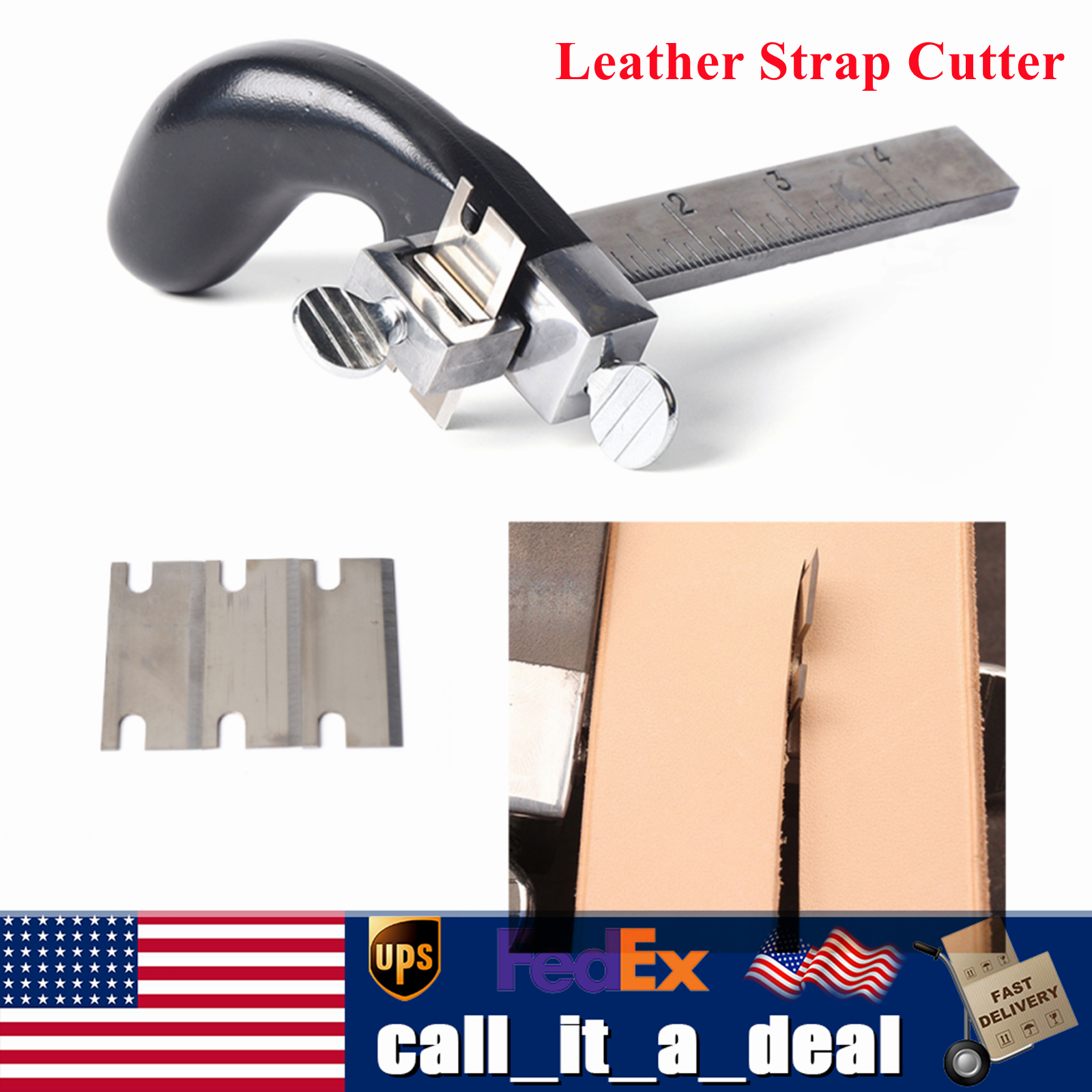 Professional Leather Draw Gauge Tool Strap Cutter Hand Craft Belt Cutting Blade