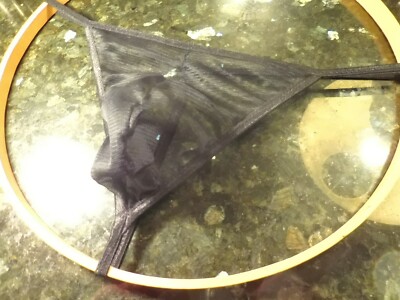 Men's BRAZILIAN  String Thong Underwear Back Choice Sheer Black 1 day Shipping 