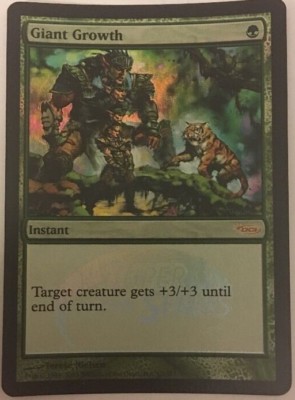 FOIL Giant Growth - SUPER SERIES PROMO - English (good +)