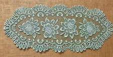 Heritage Lace Stone Washed Sage Green Table Runners and Accents Alpine Rose