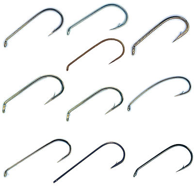 Fliegenhaken versch. Sorten Carbon-Haken Streamer Gammarus/Nymphen 100 Stück