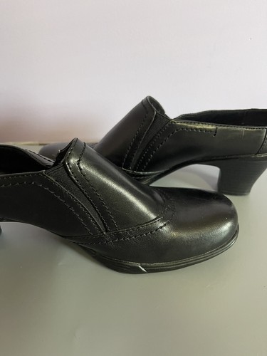 Michel M Heeled Clogs Black Size 9 - Picture 4 of 8