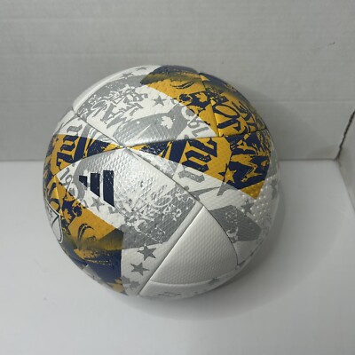 Adidas MLS Offical ''KCC'' Soccer Match Ball 23-24 White Yellow Blue IA1015 Sz 5