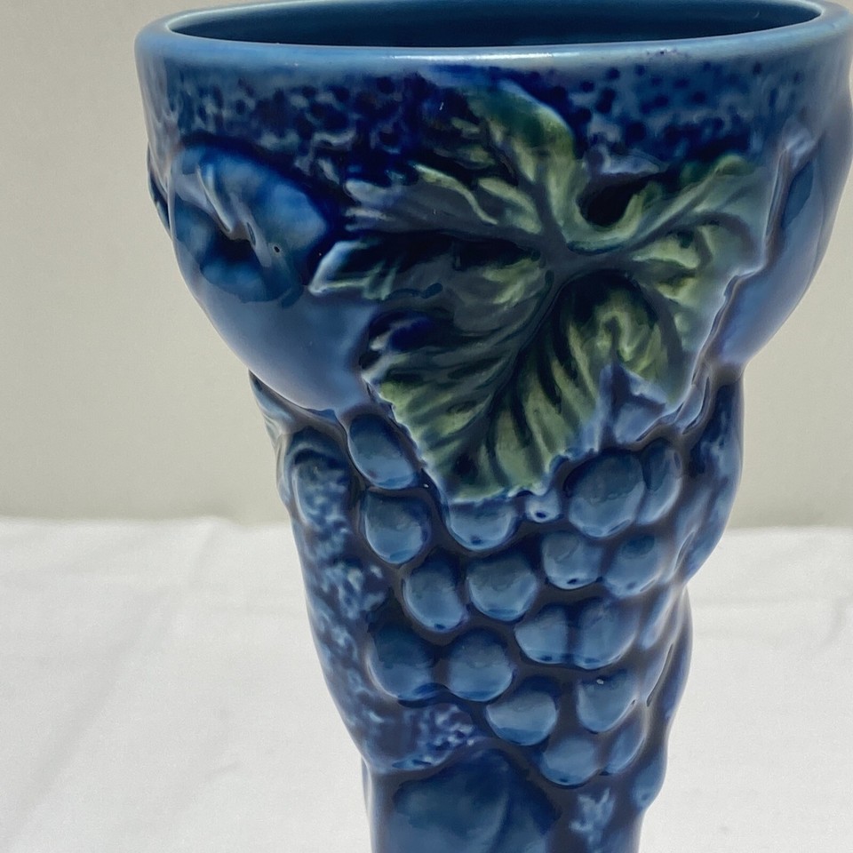 Vintage Inarco Indigo Blue Mood Fruit Bud Vase Small Flower Japan 7.5