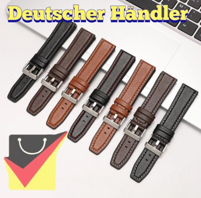Leder Armband 22mm für Xiaomi, Amazfit GTR, Garmin Huawei Samsung strap band