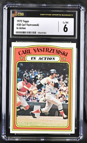 1972 TOPPS IA #38 CARL YASTRZEMSKI CSG 6 (Ex/NM) BOSTON RED SOX CGC - Picture 1 of 2
