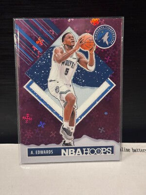 2024-25 Panini NBA Hoops ANTHONY EDWARDS Purple Tribute Winter #286 Timberwolves