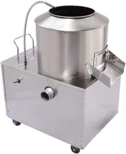 Commercial Potato Peeler 1500W Automatic Potato Washer Caster Electric 220kg/h