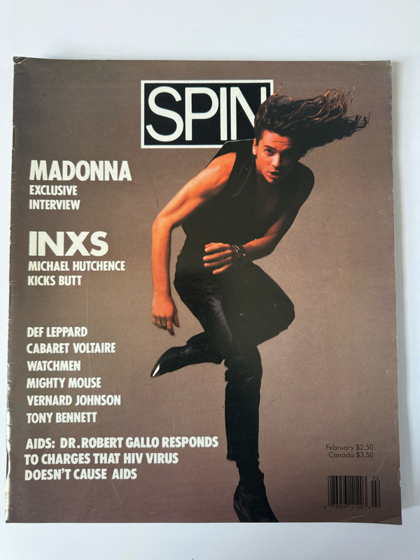 Spin Magazine - INXS - Michael Hutchence on Cover No Label RARE