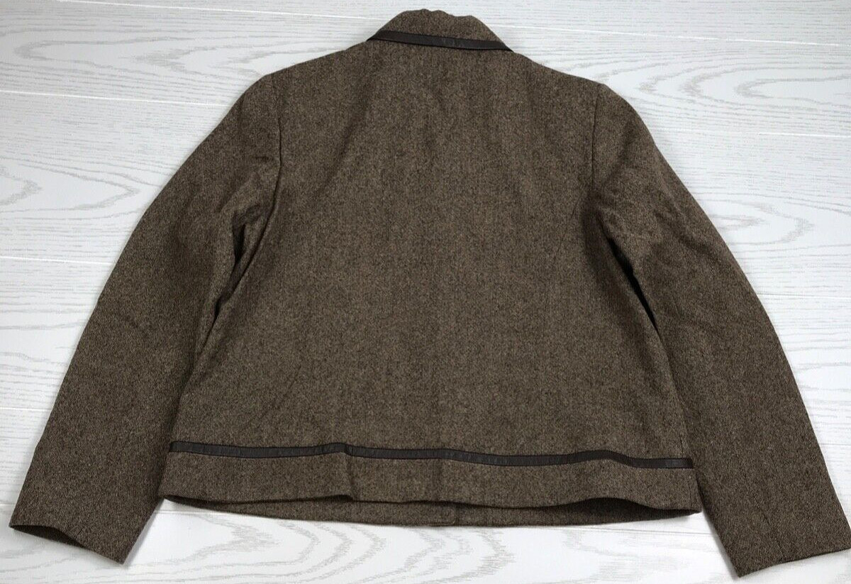 Womens Pendleton Jacket 16 Brown Wool Button Up C… - image 2