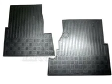 Land Rover Series Black Fitted Molded Rubber Front Floor Mat Set GMS050 New