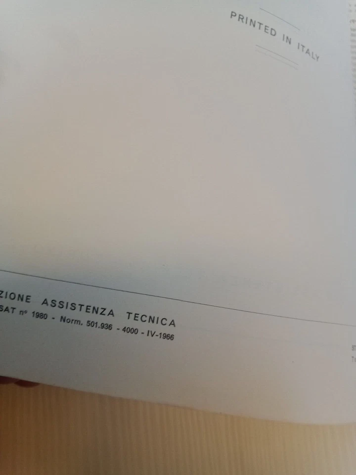 manuale caratteristiche e dati revisioni originale 1966 Fiat 124 berlina 1200 - Immagine 3 di 4