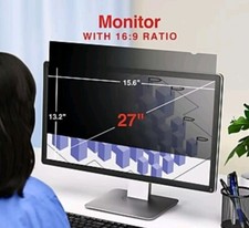 Staples OEM TECH Brand Anti-glare Computer Privacy 16:9 Black Widescreen Filter
