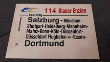 Zuglaufschild EC 114 Blauer Enzian