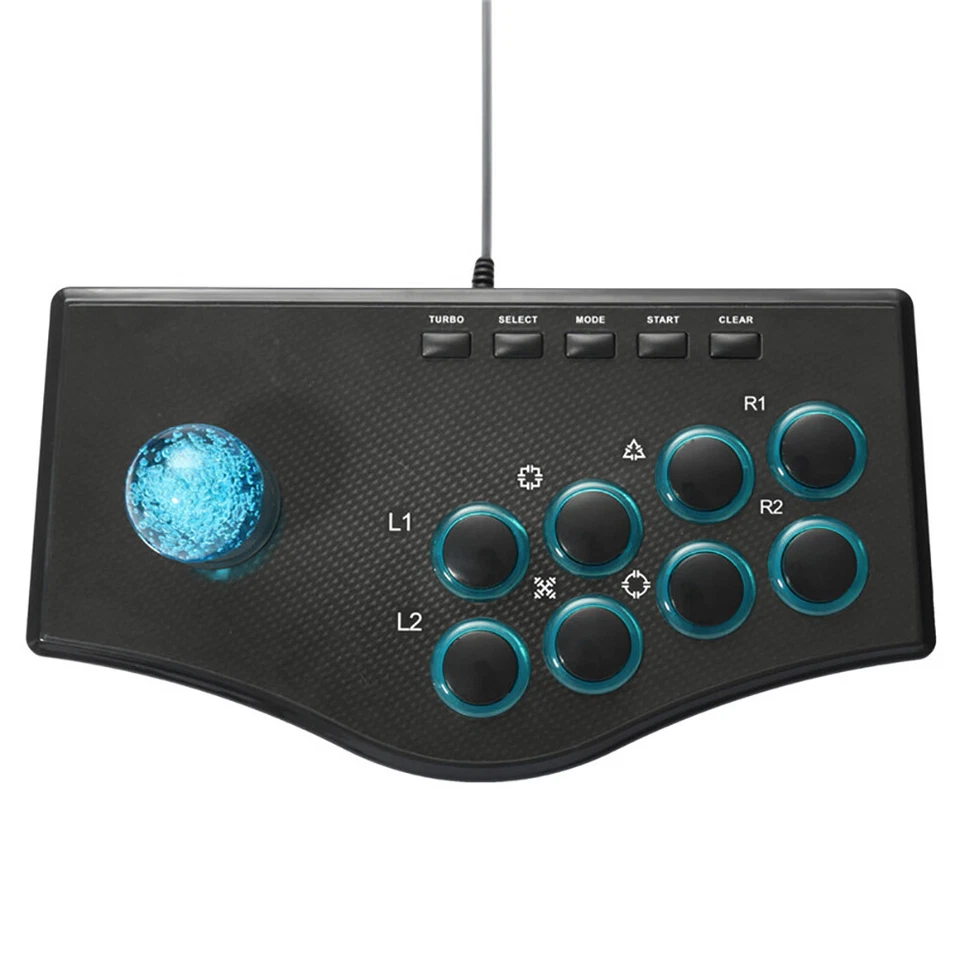 USB Arcade Fight Stick Joystick Controller Video Console Gamepad For PS3 PS2 PC - Image 4 of 4